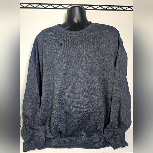 Athletic Works Other - Athletic Works Black Heather Fleece Crew Sweatshirt Mens 3XL